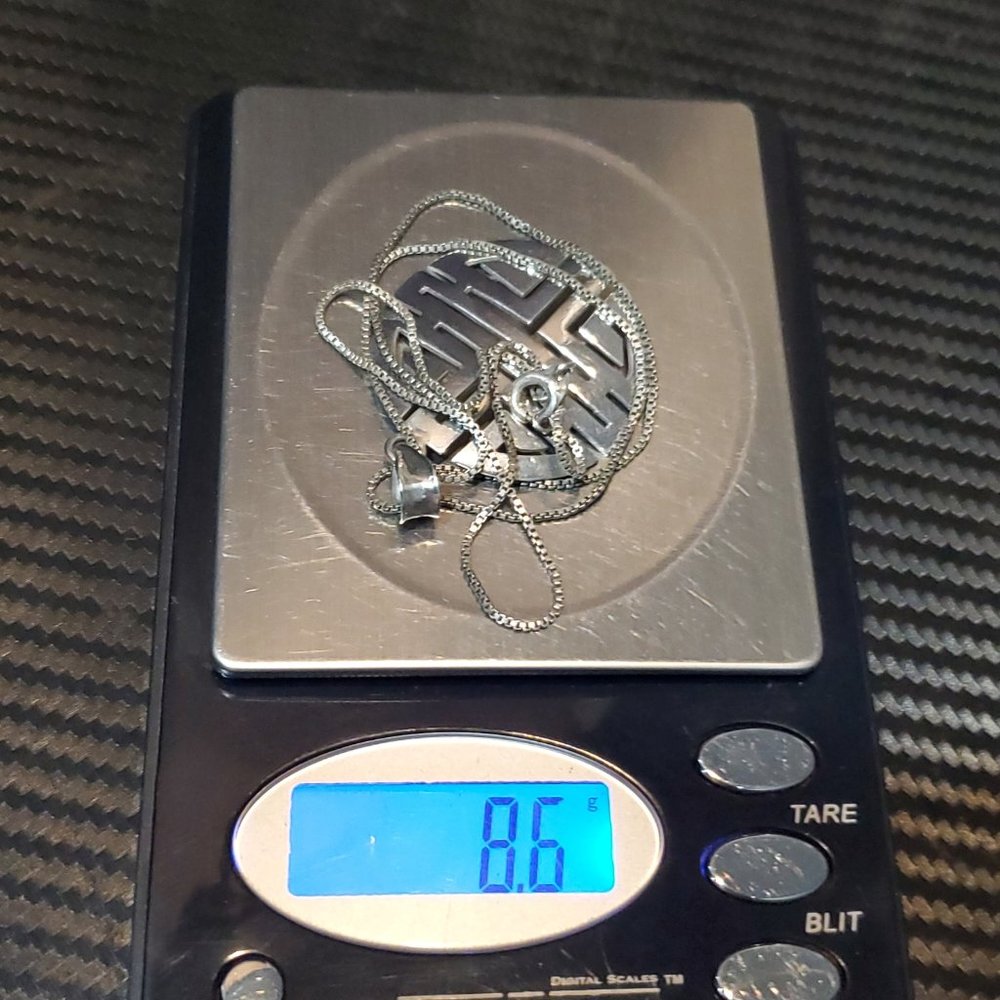 18 Inch 925 Sterling Silver Large Rustic Maze Design Pendant Necklace - Picture 9 of 9